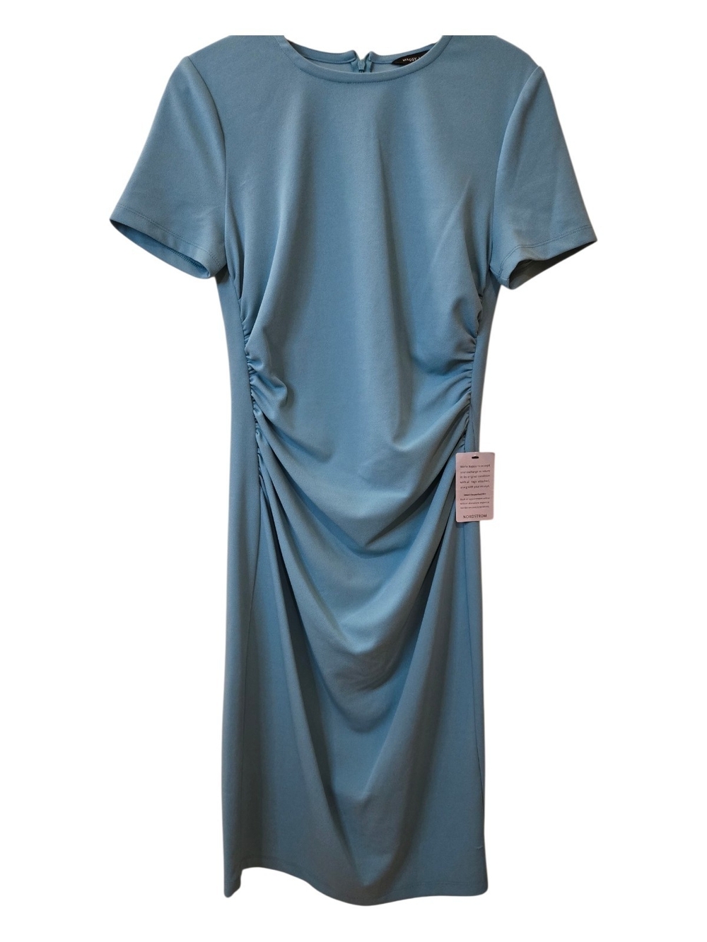 Maggy London Kina Short Sleeve Sheath Midi Dress - Teal - Elegant Office Size 6